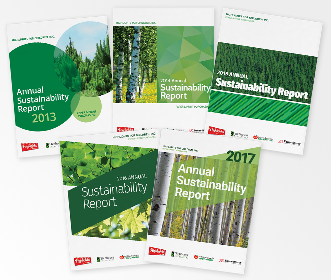 Highlights for Children, Inc. Annual Sustainability Reports, 2013-2017