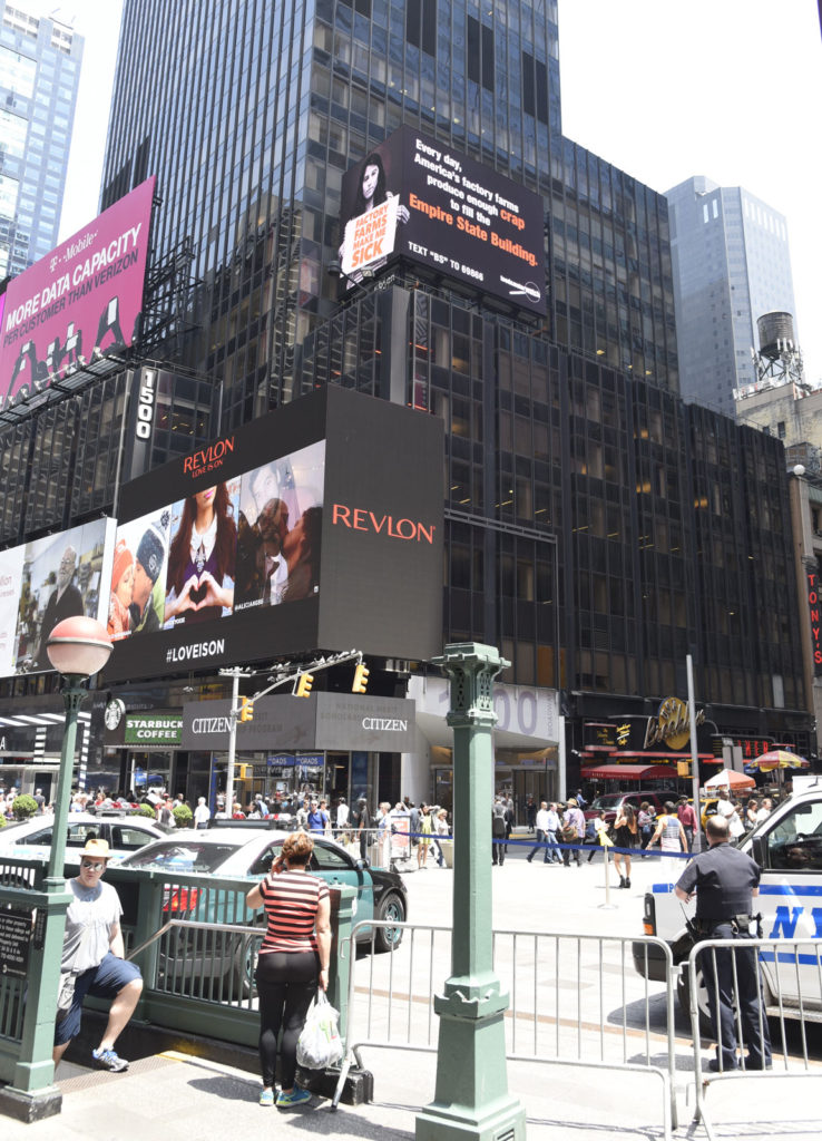 ABX Ad Times Square From Sidewalk